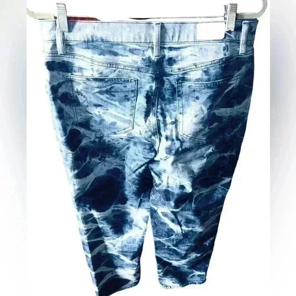 Lands End size 14 tie dye denim jeans . Straight leg high rise. EUC. - Picture 3 of 12